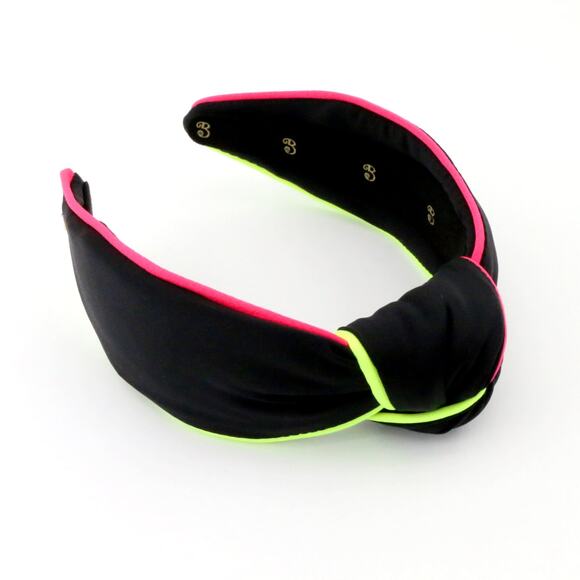 80s Miami Neon Piping Black Neoprene Topknot main image 4